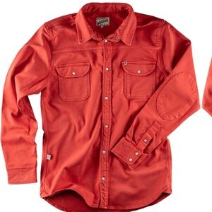 Wolf&badger &sons added Red Long Sleeve Button-Up Shirt size large